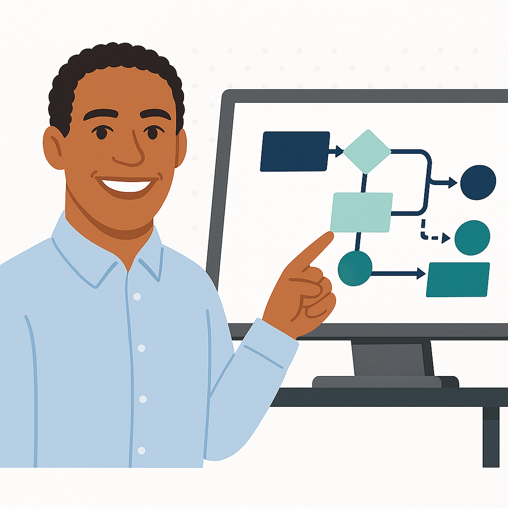 Person pointing out Harmonizer